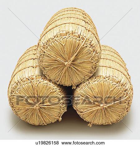 Three bales of rice, high angle view, white background View Large Photo Image Stock Photo - Three bales of rice, high angle view, white background . Fotosearch