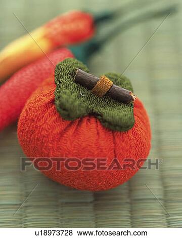 Toy persimmon and chili peppers on Tatami mat, high angle view, differential focus View Large Photo Image Stock Photo - Toy persimmon and chili peppers on Tatami mat, high angle view, differential focus. Fotosearch
