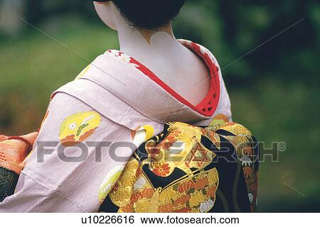 Maiko, rear view View Large Photo Image Stock Photograph - Maiko, rear view. Fotosearch