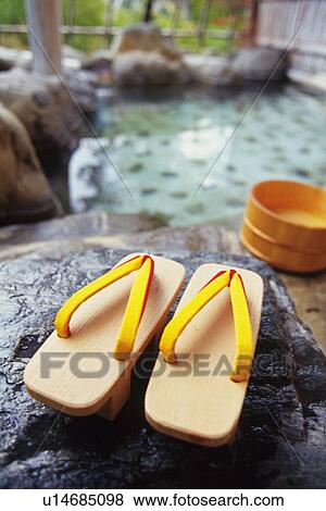 Stock Photo - A Pair of Geta. Fotosearch