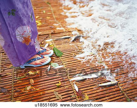 Stock Photography - Young Adult Women Standing at Weir. Fotosearch
