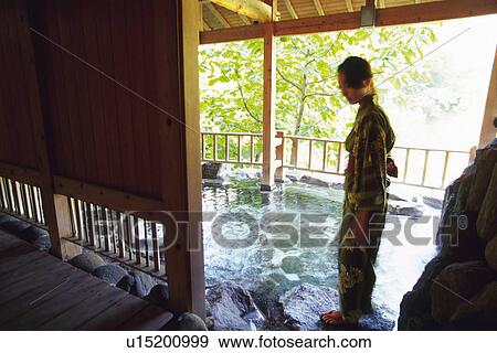 Stock Photo - Young Women Wearing A Yukata. Fotosearch