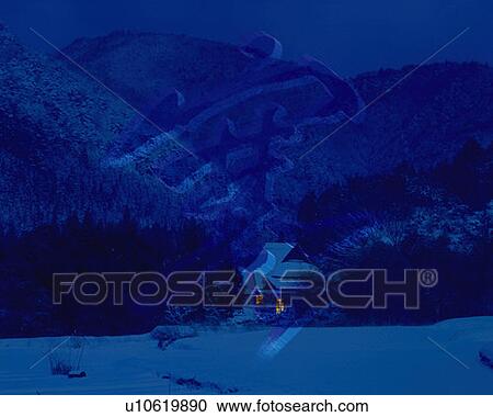 a Snowy Landscape with a Japanese Character on Top, Computer Graphics, composition, toned image View Large Photo Image Stock Image - a Snowy Landscape with a Japanese Character on Top, Computer Graphics, composition, toned image. Fotosearch