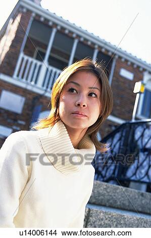 Japanese plum tree under the blue sky, low angle view, copy space View Large Photo Image Picture - Japanese plum tree under the blue sky, low angle view, copy space. Fotosearch
