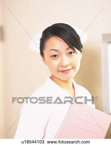 Stock Image - Nurse, portrait. Fotosearch