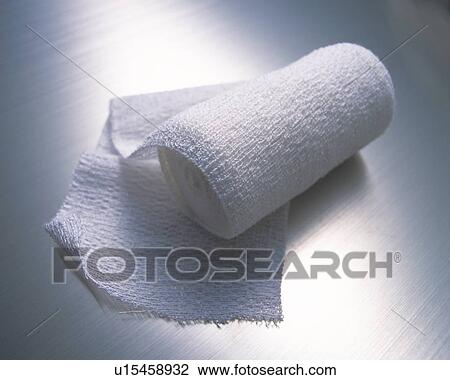 Stock Image - One roll of bandage . Fotosearch