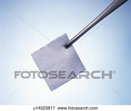 Stock Photo - Tweezers and cotton. Fotosearch
