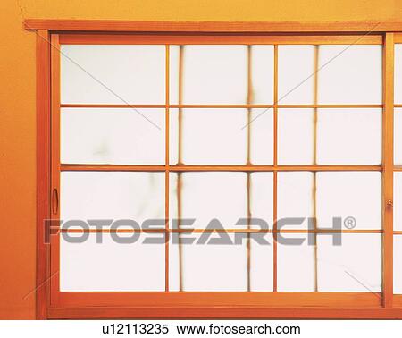 A Paper Sliding Door View Large Photo Image Stock Photography - A Paper Sliding Door. Fotosearch