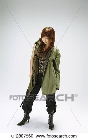 Stock Image - Fashion portrait of a young woman. Fotosearch