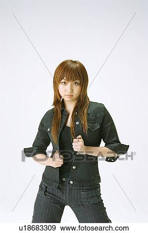 Stock Photo - Fashion portrait of a young woman. Fotosearch