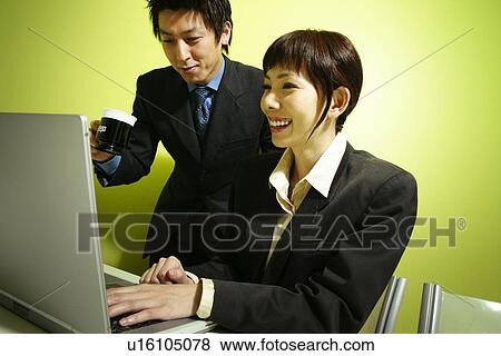 Business Man and Business Woman View Large Photo Image Stock Photo - Business Man and Business Woman. Fotosearch