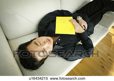 Stock Photography - Mature Adult Man Sleeping. Fotosearch