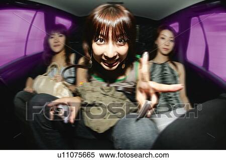 Three Young Adult Women in the Car View Large Photo Image Stock Photography - Three Young Adult Women in the Car. Fotosearch