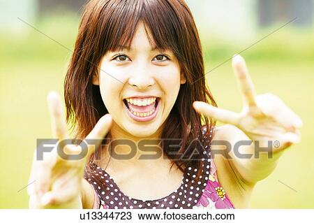 Young Adult Woman Portrait View Large Photo Image Stock Image - Young Adult Woman Portrait. Fotosearch
