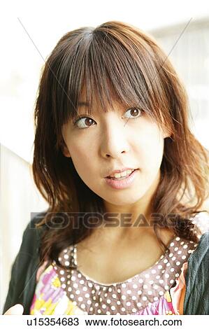 Stock Image - Young Adult Woman Portrait. Fotosearch