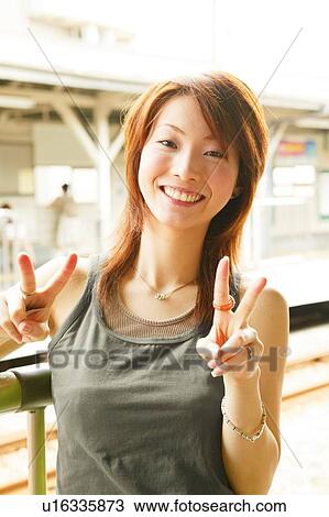 Young Adult Woman Portrait View Large Photo Image Stock Image - Young Adult Woman Portrait. Fotosearch