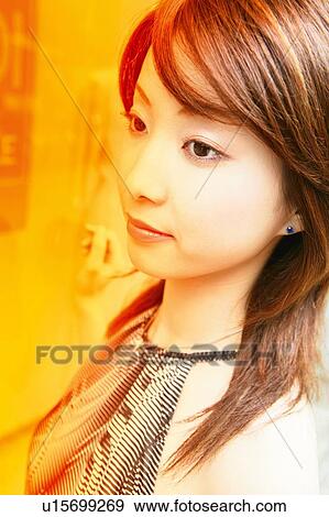 Young Adult Woman Portrait View Large Photo Image Stock Photo - Young Adult Woman Portrait. Fotosearch