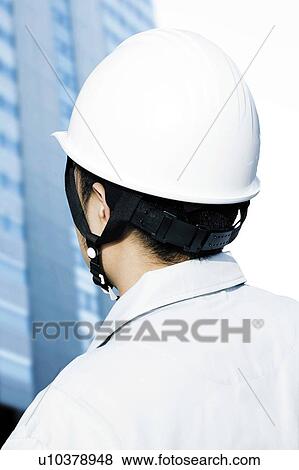 Stock Photo - Construction Worker, Rear View. Fotosearch