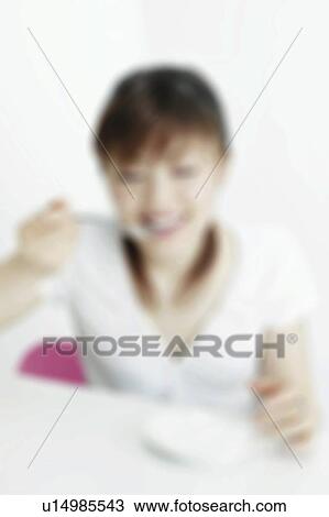 Young Woman Having Cake View Large Photo Image Stock Image - Young Woman Having Cake. Fotosearch
