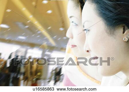 Young Woman Looking Trough Window View Large Photo Image Stock Image - Young Woman Looking Trough Window. Fotosearch