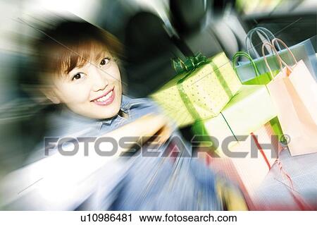 Young Woman Shopping View Large Photo Image Stock Image - Young Woman Shopping. Fotosearch