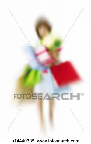 Stock Photography - Young Woman Shopping. Fotosearch