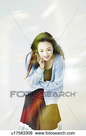 Young Woman Thinking View Large Photo Image Stock Photo - Young Woman Thinking. Fotosearch