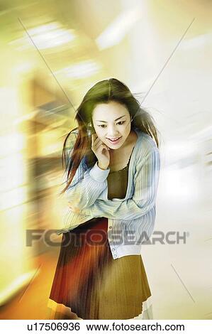 Stock Photograph - Young Woman Thinking. Fotosearch