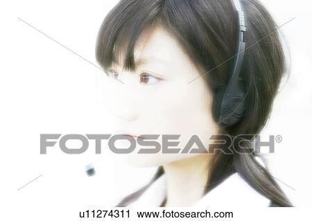 Stock Image - Operater Woman. Fotosearch