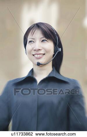 Stock Image - Operater Woman. Fotosearch