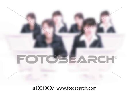 Stock Photo - Six Business Woman. Fotosearch