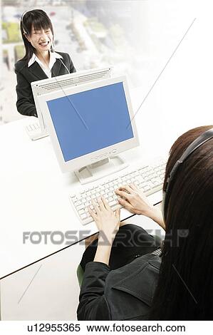 Two Operater Woman View Large Photo Image Stock Photography - Two Operater Woman. Fotosearch