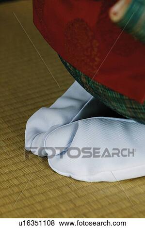 Woman wearing tabi, close up View Large Photo Image Stock Photo - Woman wearing tabi, close up. Fotosearch