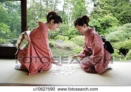 Women playing a card, Karuta, Hyakunin-isshu View Large Photo Image Stock Image - Women playing a card, Karuta, Hyakunin-isshu . Fotosearch