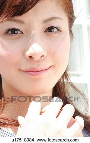 Picture - Smiling woman, Close-up. Fotosearch