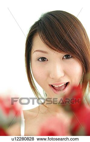 Stock Photo - Smiling woman. Fotosearch