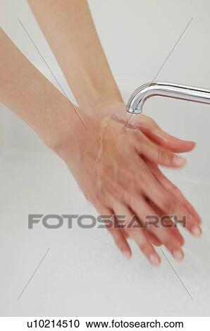 Stock Image - Wash the hands, Close-up. Fotosearch