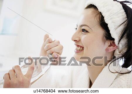 Picture - Young Woman Drinking Water. Fotosearch