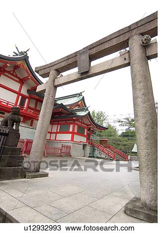Hanazono-jinja Shrine, Structure View Large Photo Image Stock Image - Hanazono-jinja Shrine, Structure. Fotosearch