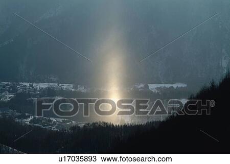 Stock Image - Light in Norikura Plateau, high angle view, Nagano prefecture, Japan. Fotosearch