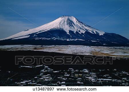 Mt. Fuji in winter, Japan View Large Photo Image Stock Photo - Mt. Fuji in winter, Japan. Fotosearch