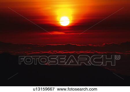 Sunset, front view View Large Photo Image Stock Photo - Sunset, front view. Fotosearch