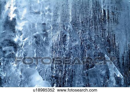Stock Image - Surface of ice, Nagano prefecture, Japan. Fotosearch