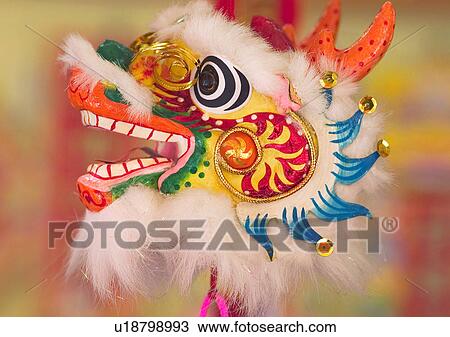 Stock Image - Celebrations, New Year, Chinese Dragon, Chinese New Year, Close-Up. Fotosearch