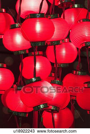 Stock Image - Chinese New Year, Celebrations, New Year, Chinese Lantern, Close-Up. Fotosearch