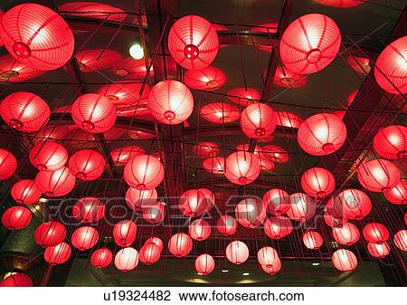 Stock Image - Chinese New Year, Celebrations, New Year, Chinese Lantern, Decoration. Fotosearch