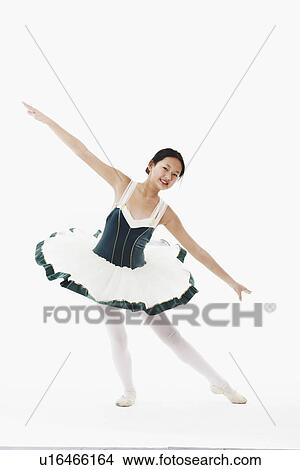 Picture - Portrait of a teenage girl performing ballet. Fotosearch