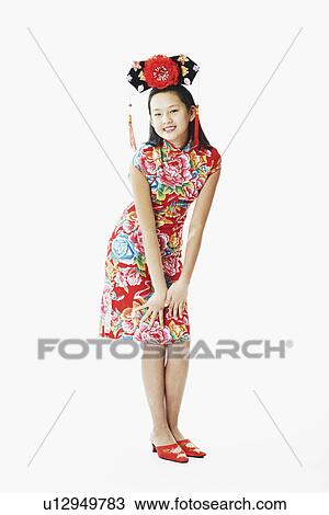 Stock Image - Portrait of a teenage girl posing. Fotosearch