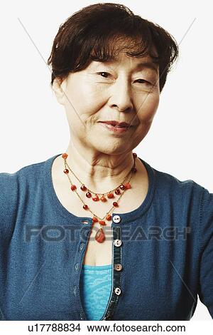 Picture - Portrait of a mature woman smiling. Fotosearch