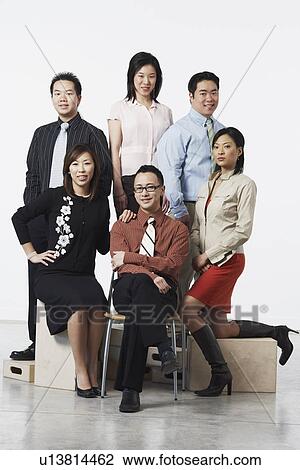 Stock Image - Portrait of a group of business executives. Fotosearch